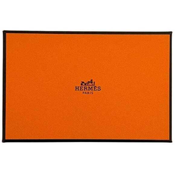 Hermes Hermès Calvi Duo bifold wallet (f-24736) in brown and blue with a leat...
